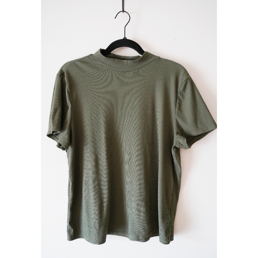Green Mock Neck